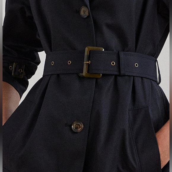 Lauren Ralph Lauren
Women's Stand-Collar Maxi Trench Coat Dark Navy - Picture 4 of 14